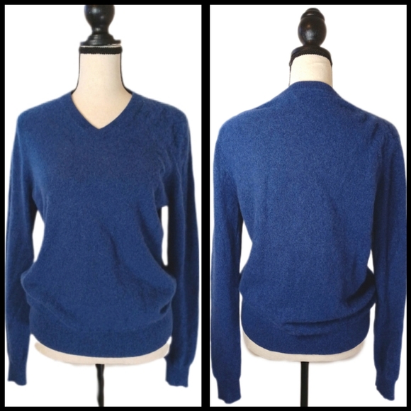 Nieman Marcus Luxurious Cloud Cashmere Navy Blue Long Sleeve Sweater Size Small - Picture 1 of 8